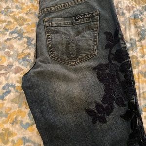 Womens Embroidered Calvin Klein Jean